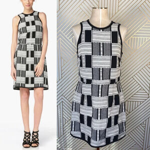 Gat Rimon Shaya Dress in Black‎ & White Jacquard